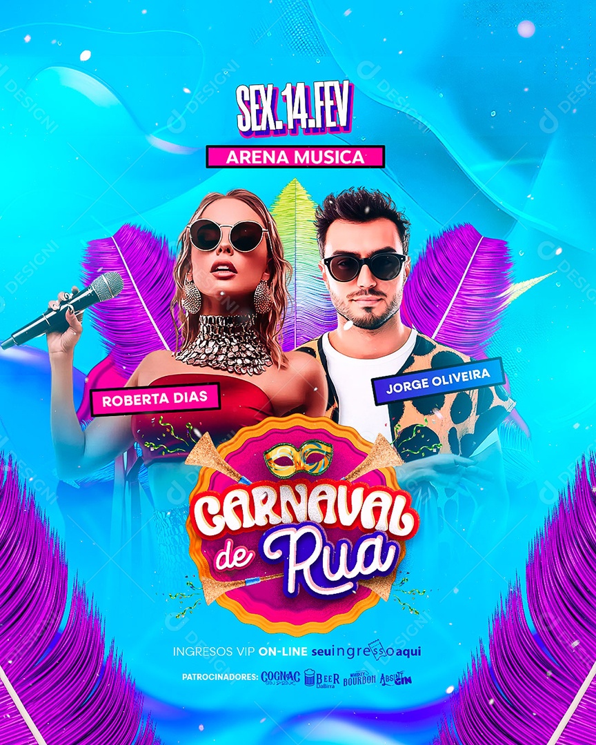 Flyer Social Media PSD Street Carnival Editable