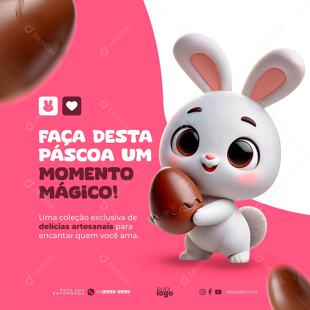 Make this Easter A Moment Magic Social Media PSD Editable